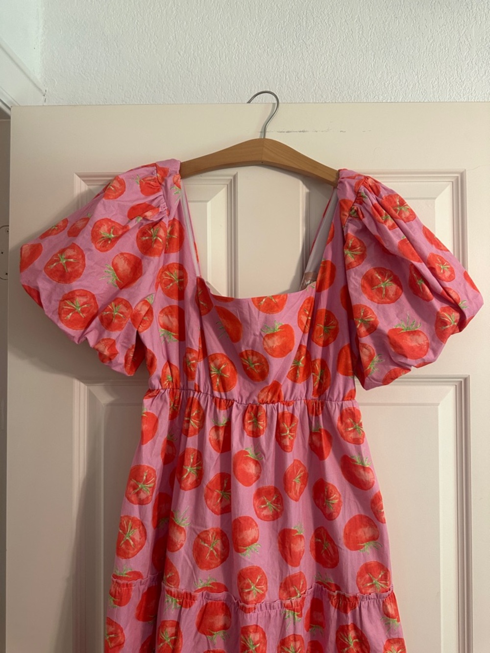 Show Me Your Mumu Spicy Tomato Midi Dress Puff Sleeve Size XL - Limited Edition - Picture 5 of 9